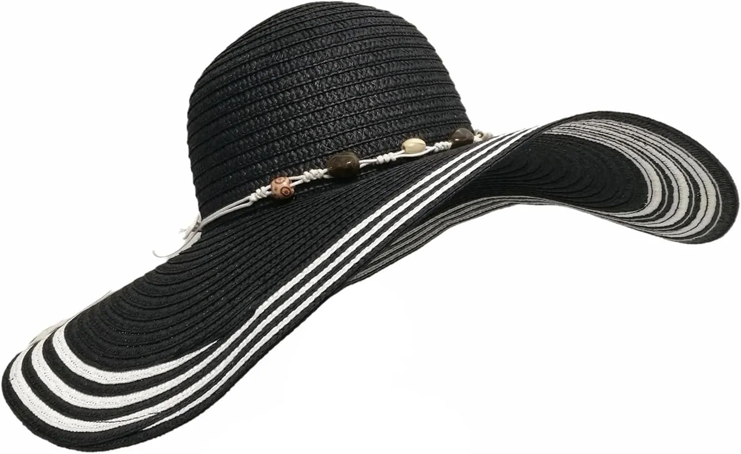 Beach Sun Straw Hats for Women, UPF 50  Floppy Wide Brim Summer Hat, Foldable Packable Roll up Fishing Hats