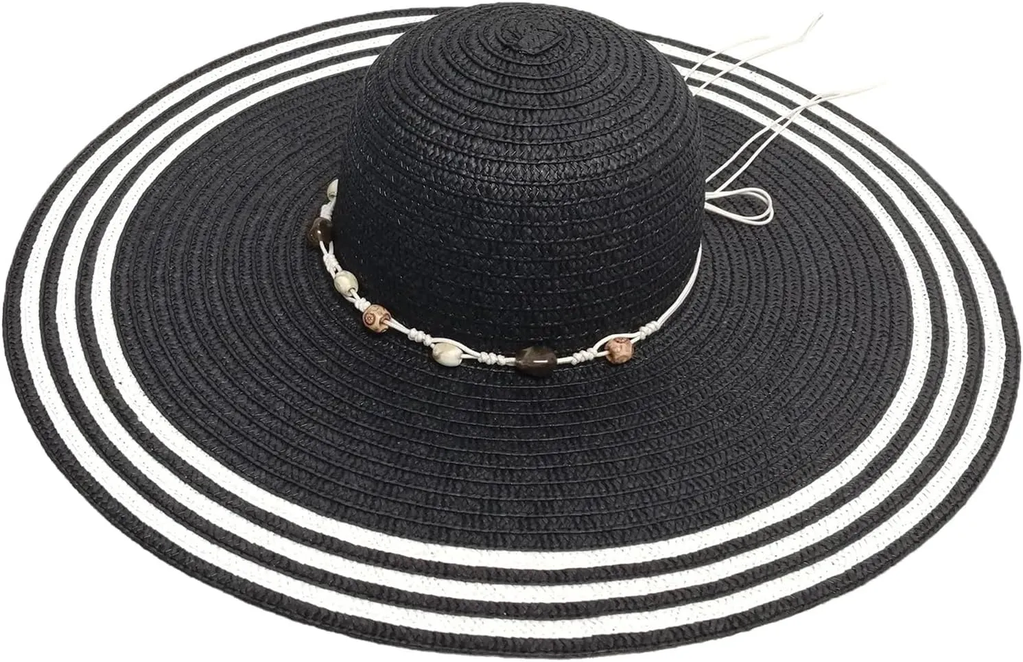 Beach Sun Straw Hats for Women, UPF 50  Floppy Wide Brim Summer Hat, Foldable Packable Roll up Fishing Hats
