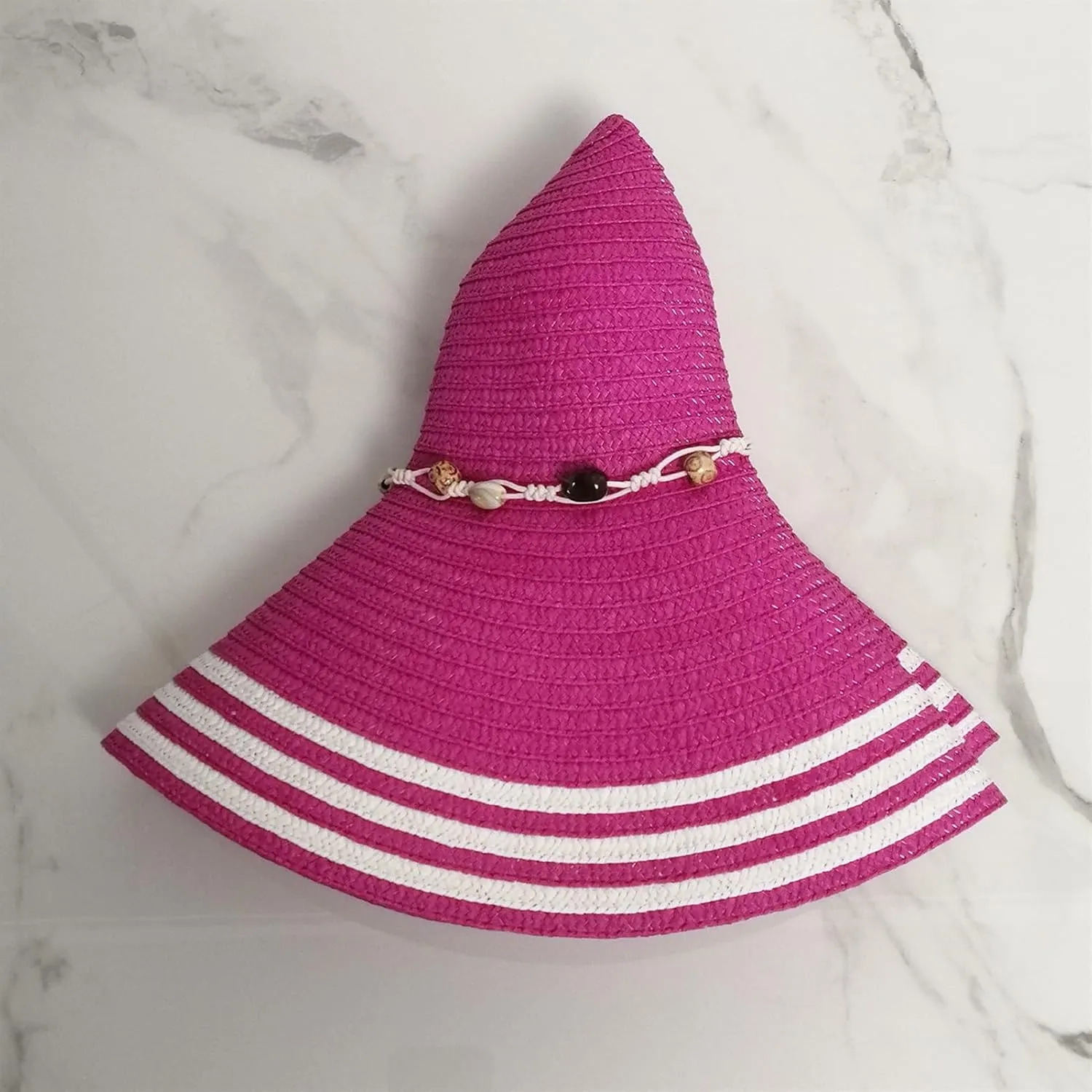 Beach Sun Straw Hats for Women, UPF 50  Floppy Wide Brim Summer Hat, Foldable Packable Roll up Fishing Hats