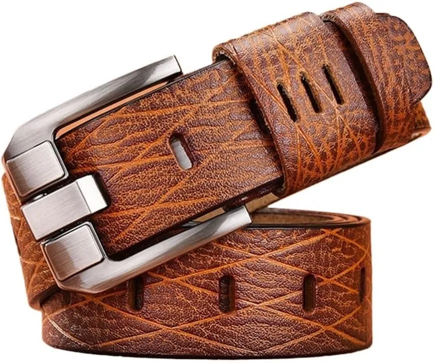 Belt Male Leather Belt Men Genuine Leather Strap Luxury Pin Buckle Casual Men Belt Vintage Jeans