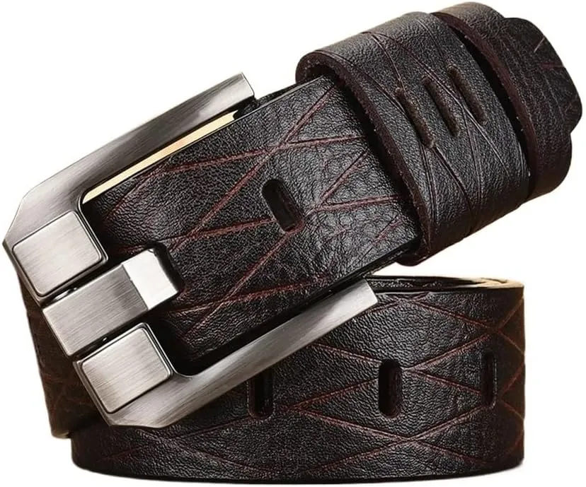Belt Male Leather Belt Men Genuine Leather Strap Luxury Pin Buckle Casual Men Belt Vintage Jeans