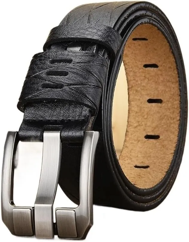Belt Male Leather Belt Men Genuine Leather Strap Luxury Pin Buckle Casual Men Belt Vintage Jeans