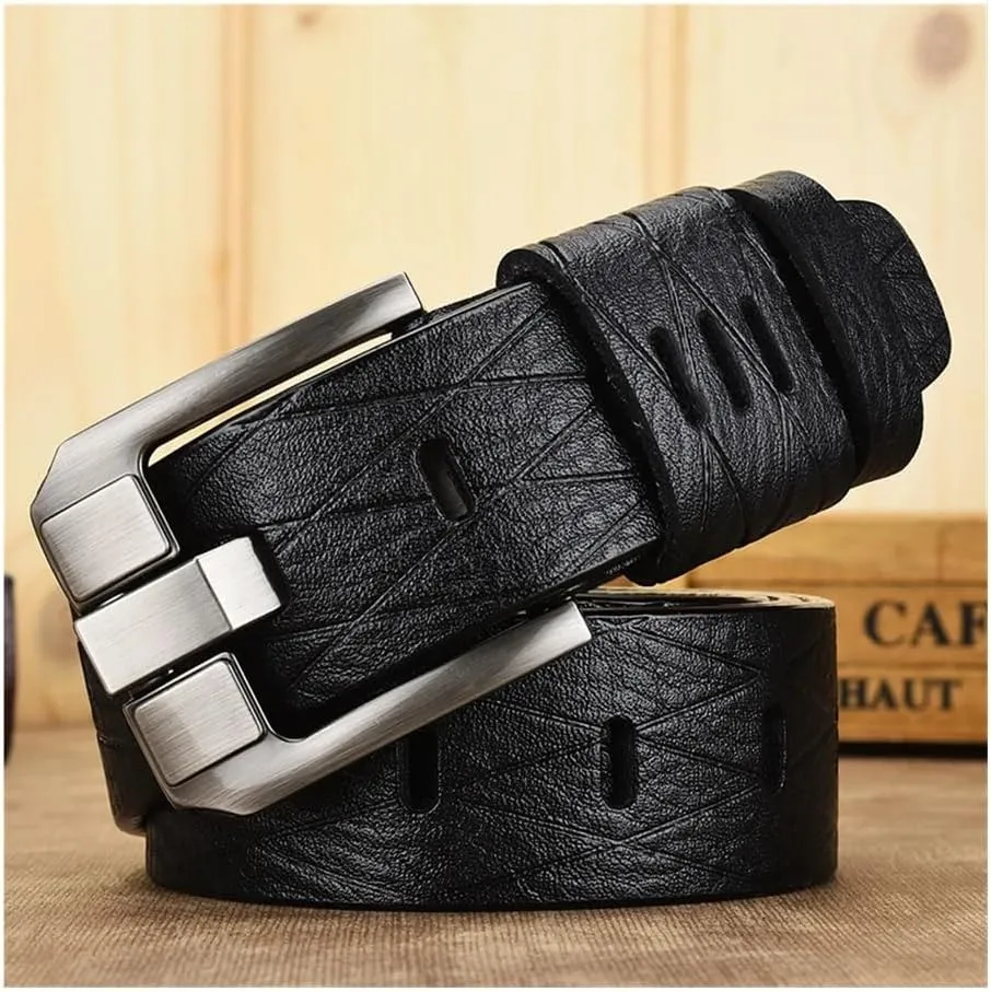 Belt Male Leather Belt Men Genuine Leather Strap Luxury Pin Buckle Casual Men Belt Vintage Jeans