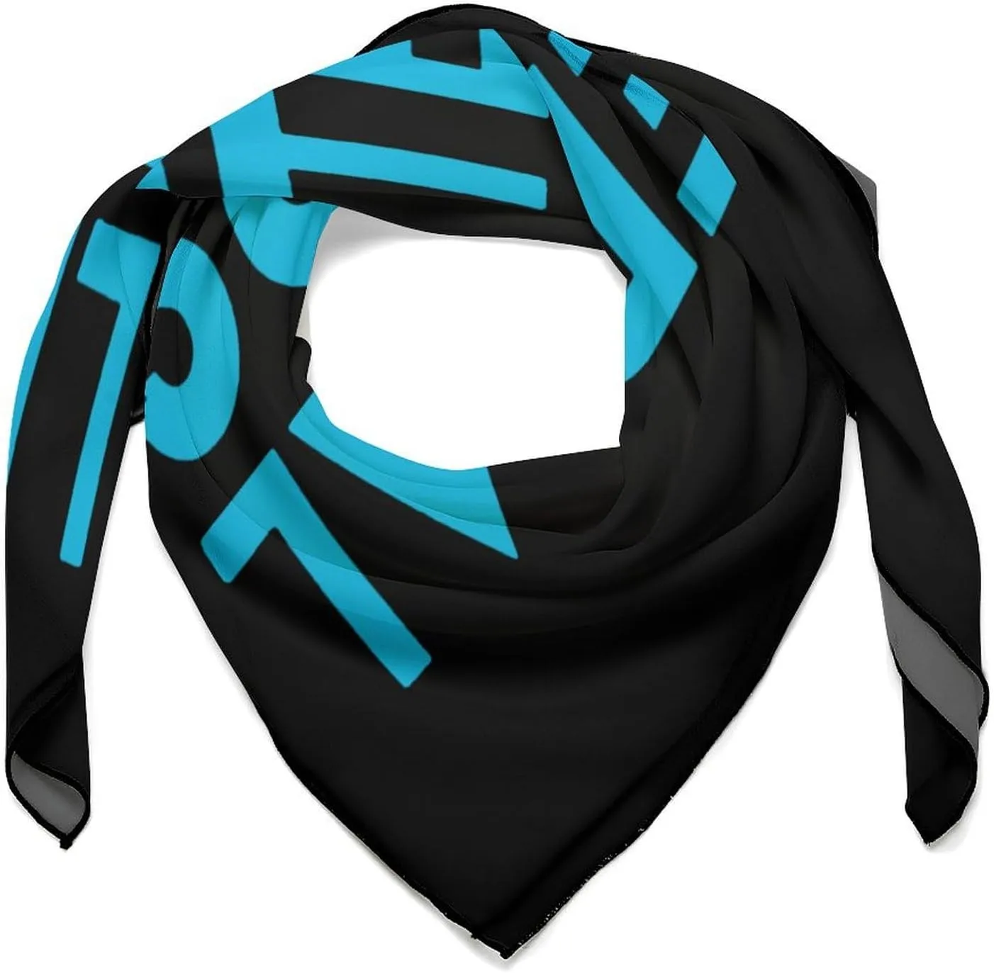 Blue Liberal Tears Square Silk Scarf for Women Fashion Neck Hair Wrap Head Scarves Bag Decoration 27''x 27'', 0ne size