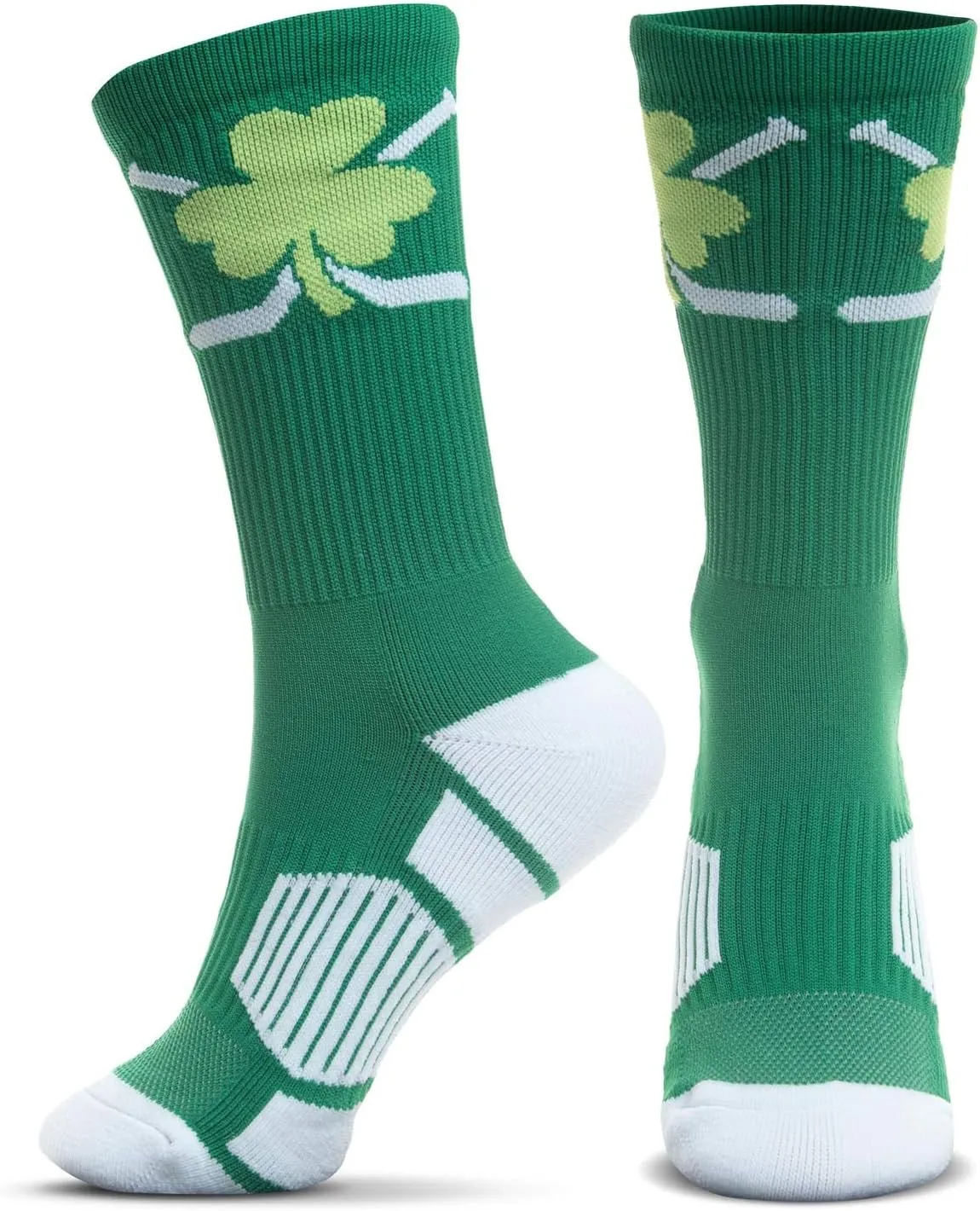 ChalkTalkSPORTS Hockey Performance Crew Socks - Shamrock - Mid-Calf Socks - Green - Adult