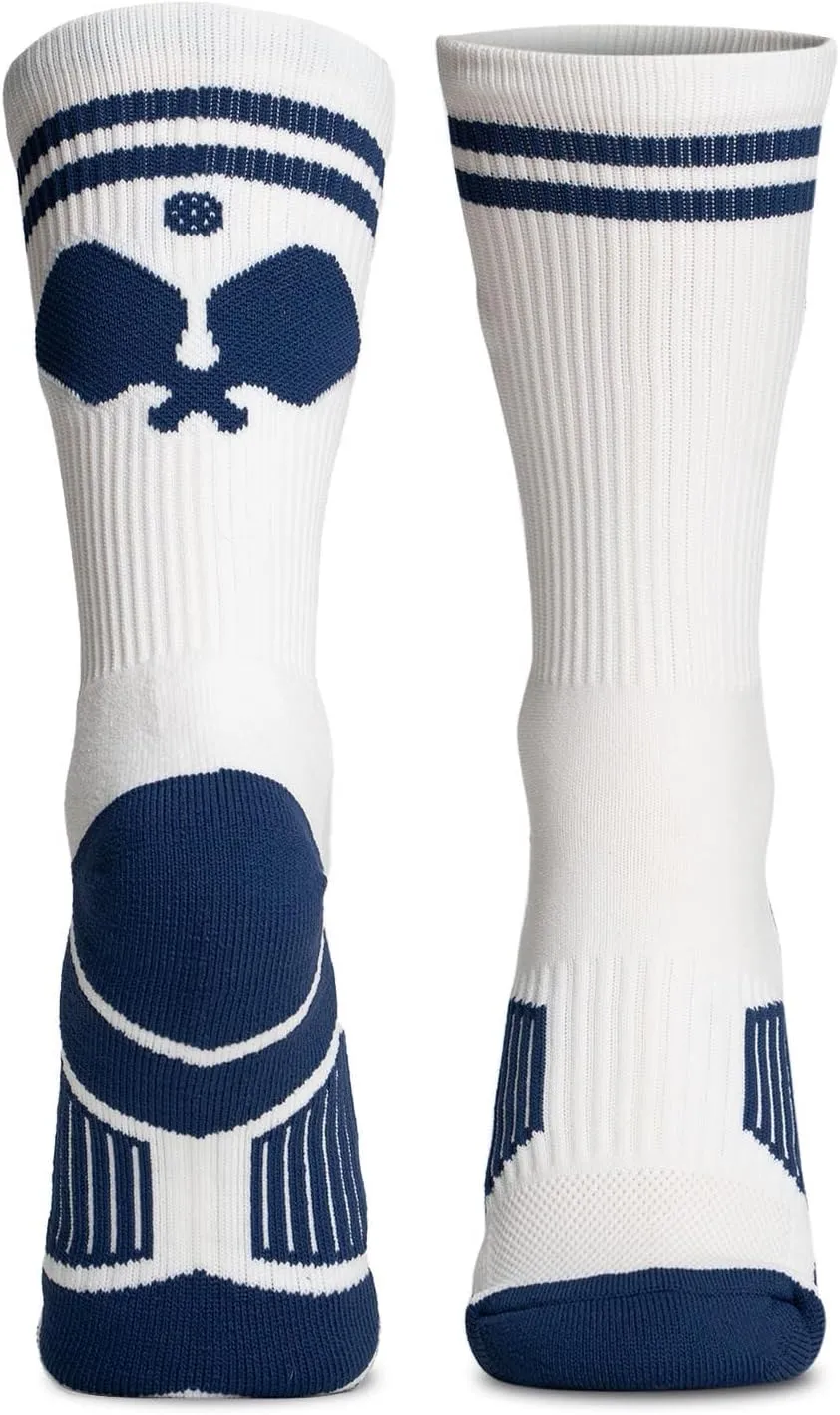 ChalkTalkSPORTS Pickleball Performance Crew Socks - Multiple Designs & Colors - Youth & Adult - Pickleball Mid-Calf Sock