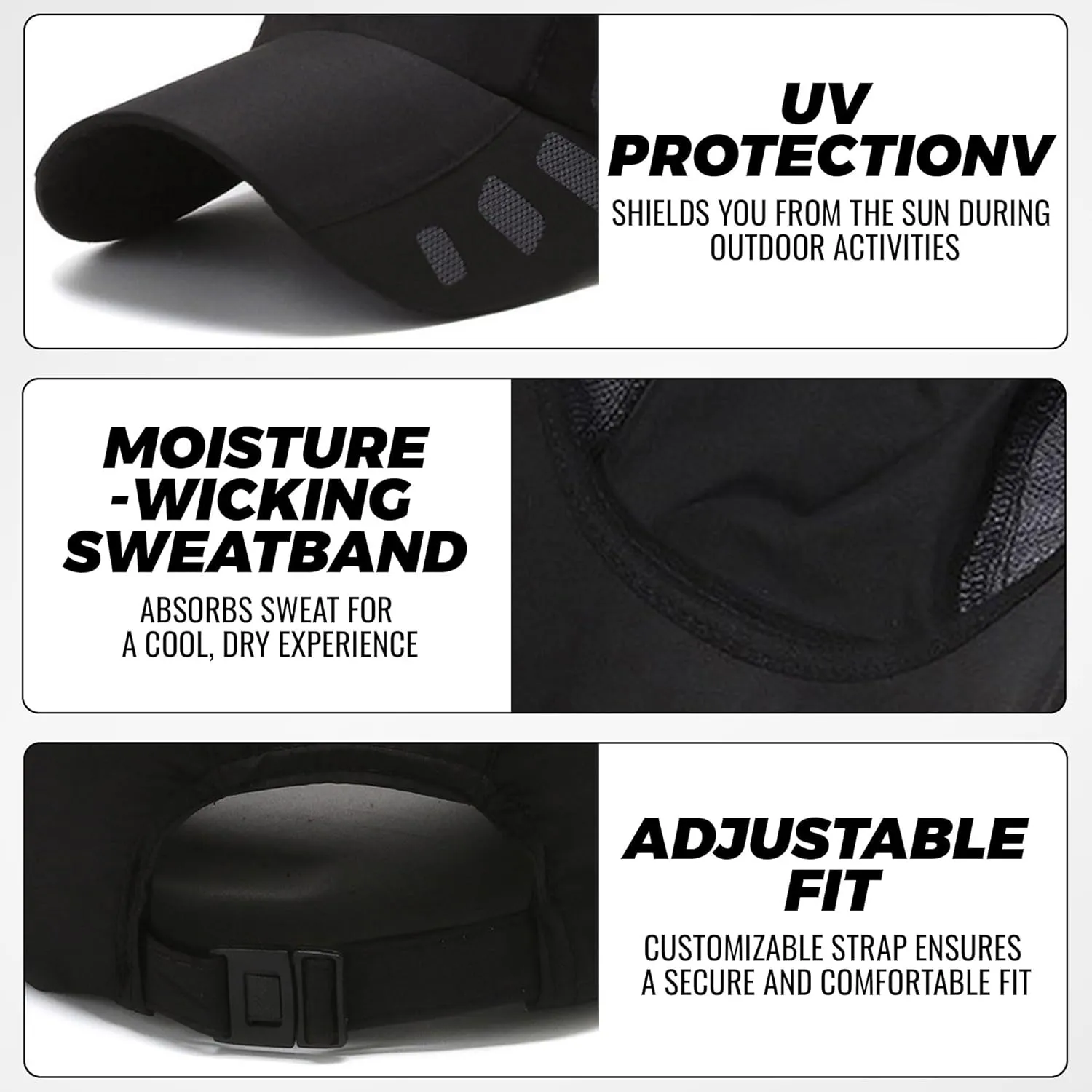 CLAPE Breathable Outdoor UV Protection Cap Lightweight Quick Drying Summer Sports Sun Caps