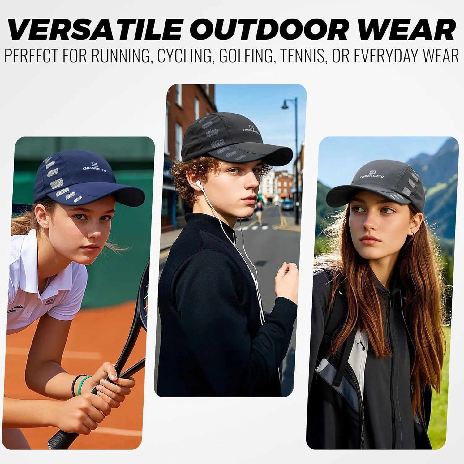 CLAPE Breathable Outdoor UV Protection Cap Lightweight Quick Drying Summer Sports Sun Caps