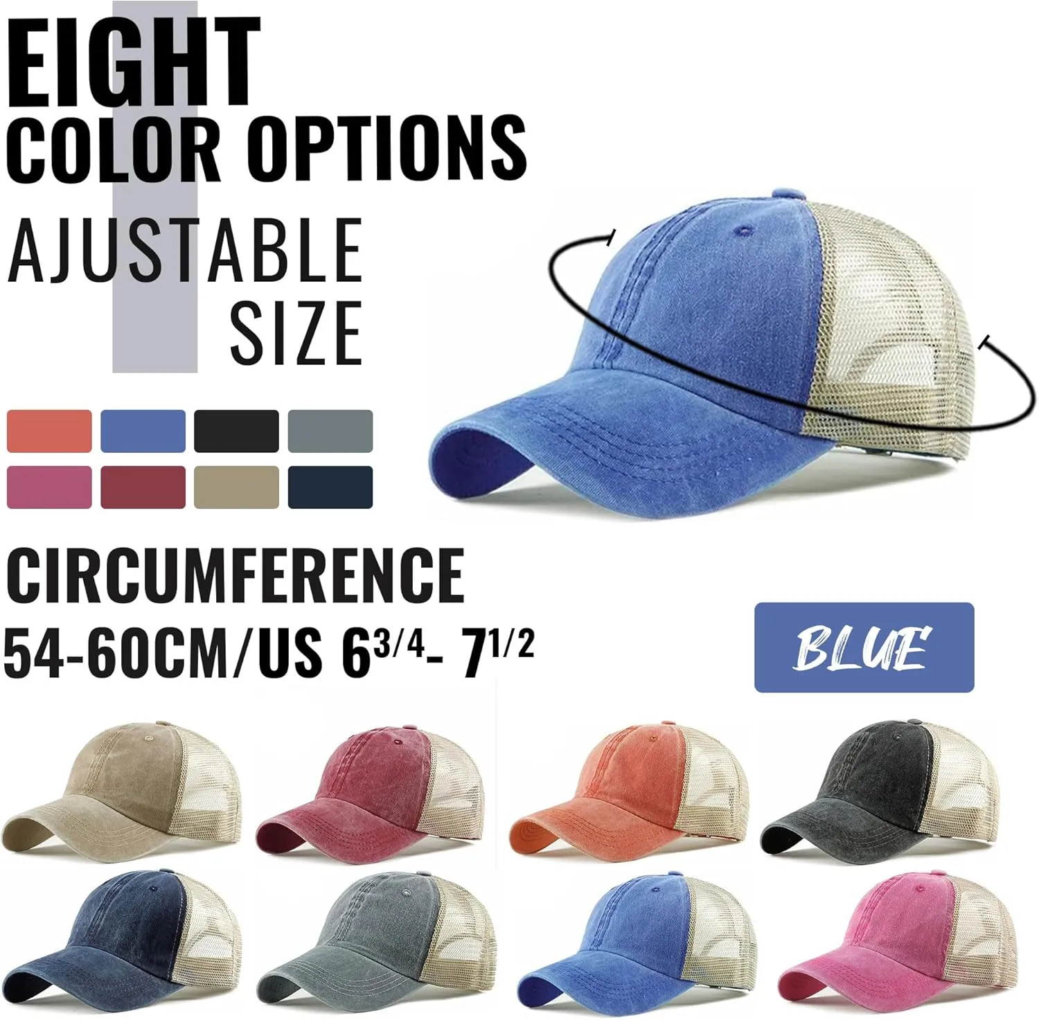 CLAPE Mesh Baseball Cap Summer Breathable Trucker Mesh Hat Golf Dad Hats Quick Dry Cool Hats Outdoor Sports Running Cap