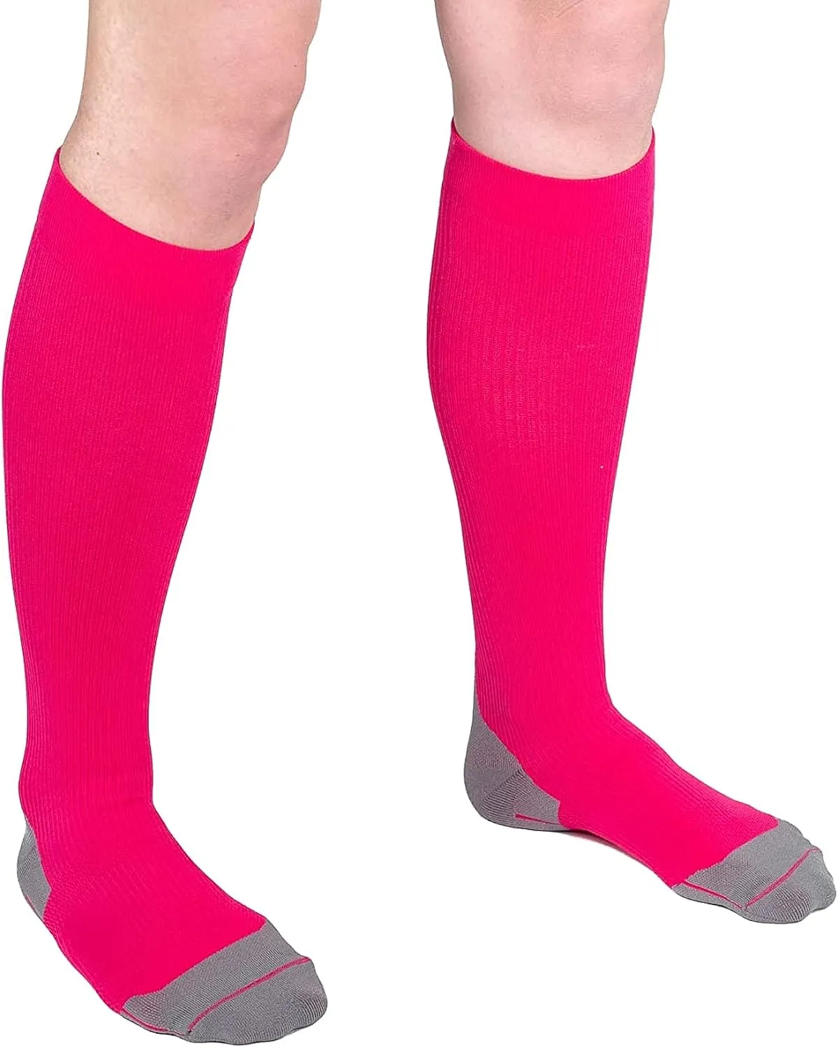compression socks for Women and Men, 15-20 mmHg support Sock for All-Day Wear, Sports Performance circulation compression sock - Great For Running, active, sport, athletic. (Small, Pink)