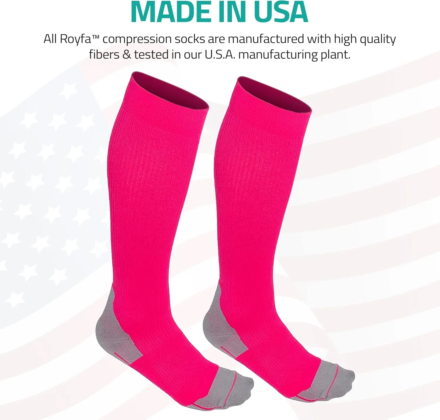 compression socks for Women and Men, 15-20 mmHg support Sock for All-Day Wear, Sports Performance circulation compression sock - Great For Running, active, sport, athletic. (Small, Pink)