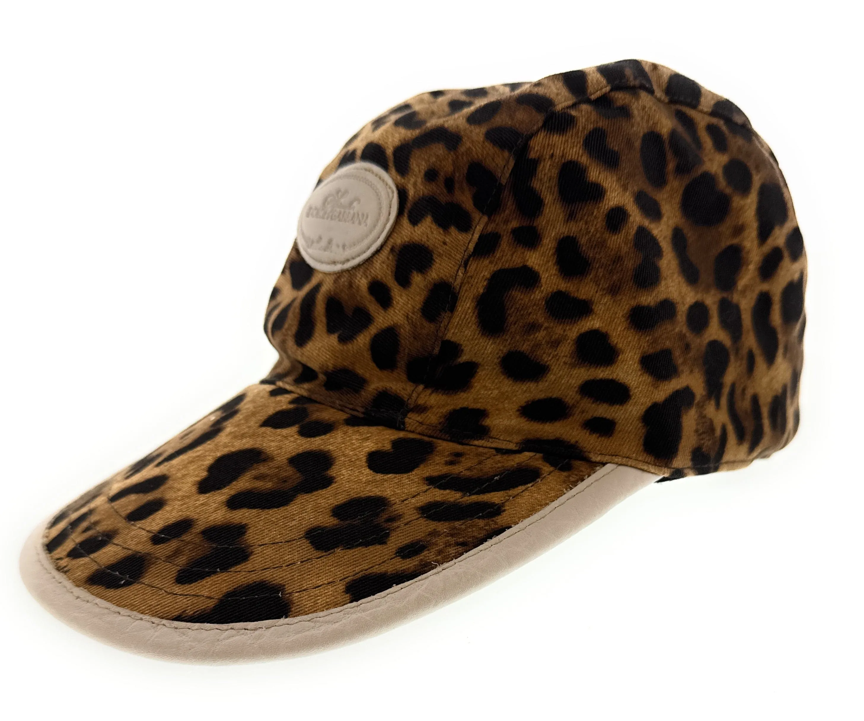 Dolce & Gabbana Leopard Cotton Baseball Cap – Luxury Headwear-Adult L