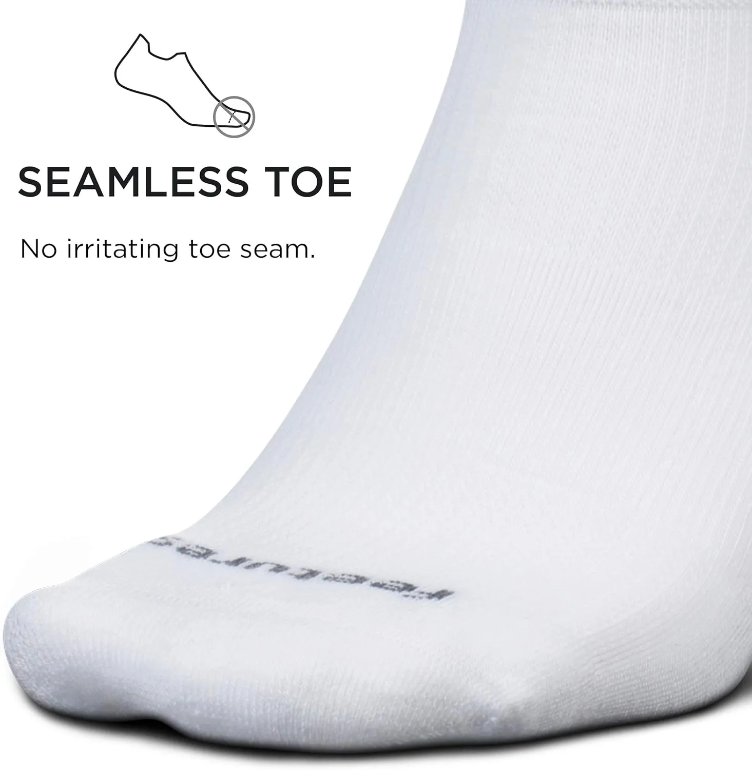 Feetures Therapeutic Max Cushion Quarter Sock - Non-Binding Diabetic Socks - (1 Pair)