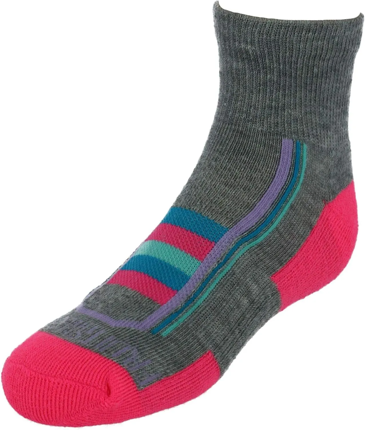 Fruit of the Loom Girl's Active Cushioned Ankle Socks (Pack of 6)