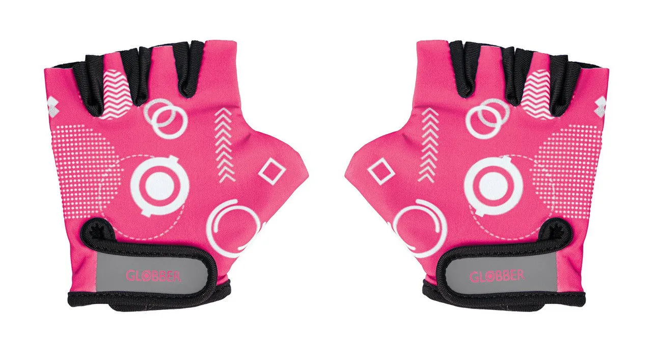 Globber Toddler Gloves - Fuchsia Shapes