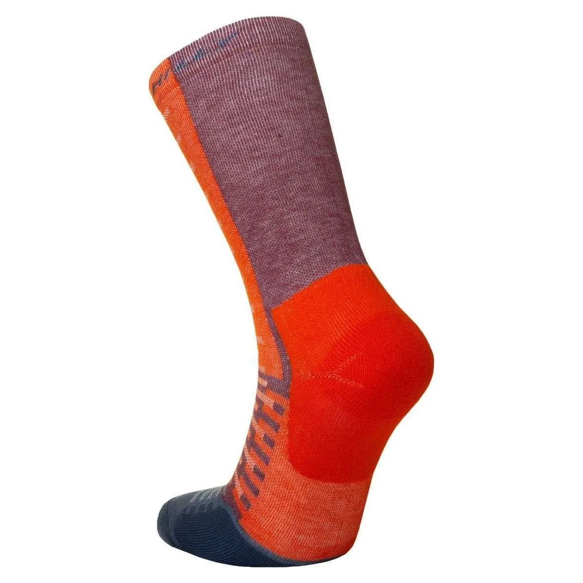Hilly Active Crew Min Socks - Orange/Burgundy