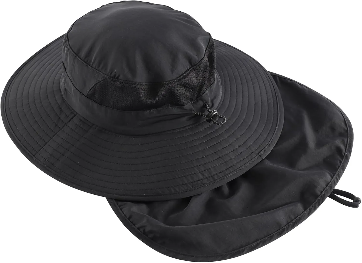 Home Prefer UPF 50  Sun Hats for Men Women Wide Brim Fishing Hat with Neck Flap Summer Safari UV Protection Bucket Hat