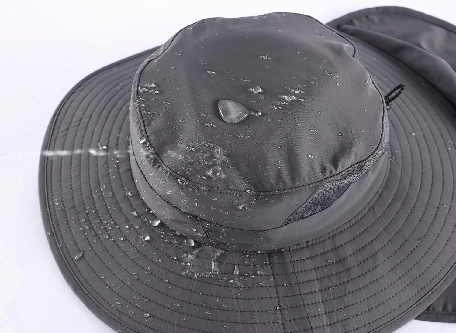 Home Prefer UPF 50  Sun Hats for Men Women Wide Brim Fishing Hat with Neck Flap Summer Safari UV Protection Bucket Hat