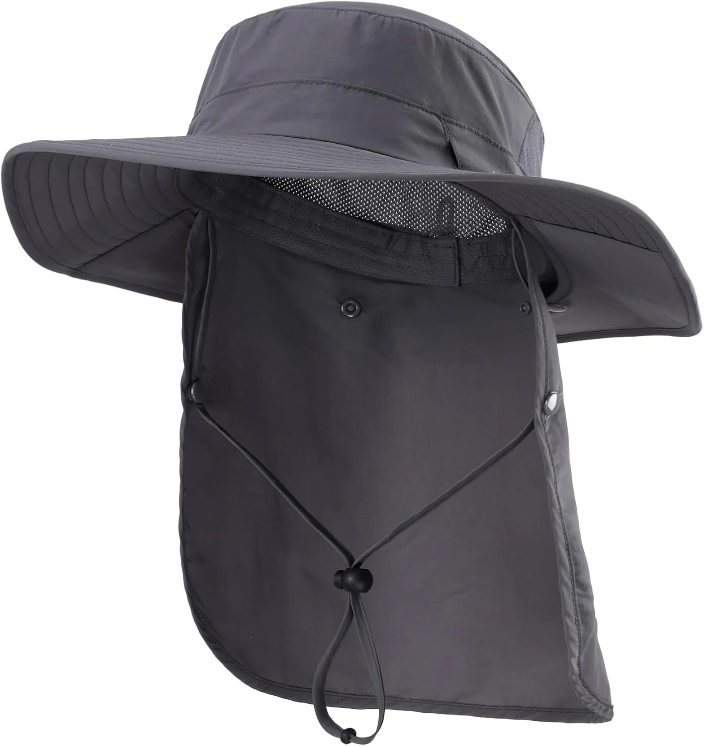 Home Prefer UPF 50  Sun Hats for Men Women Wide Brim Fishing Hat with Neck Flap Summer Safari UV Protection Bucket Hat