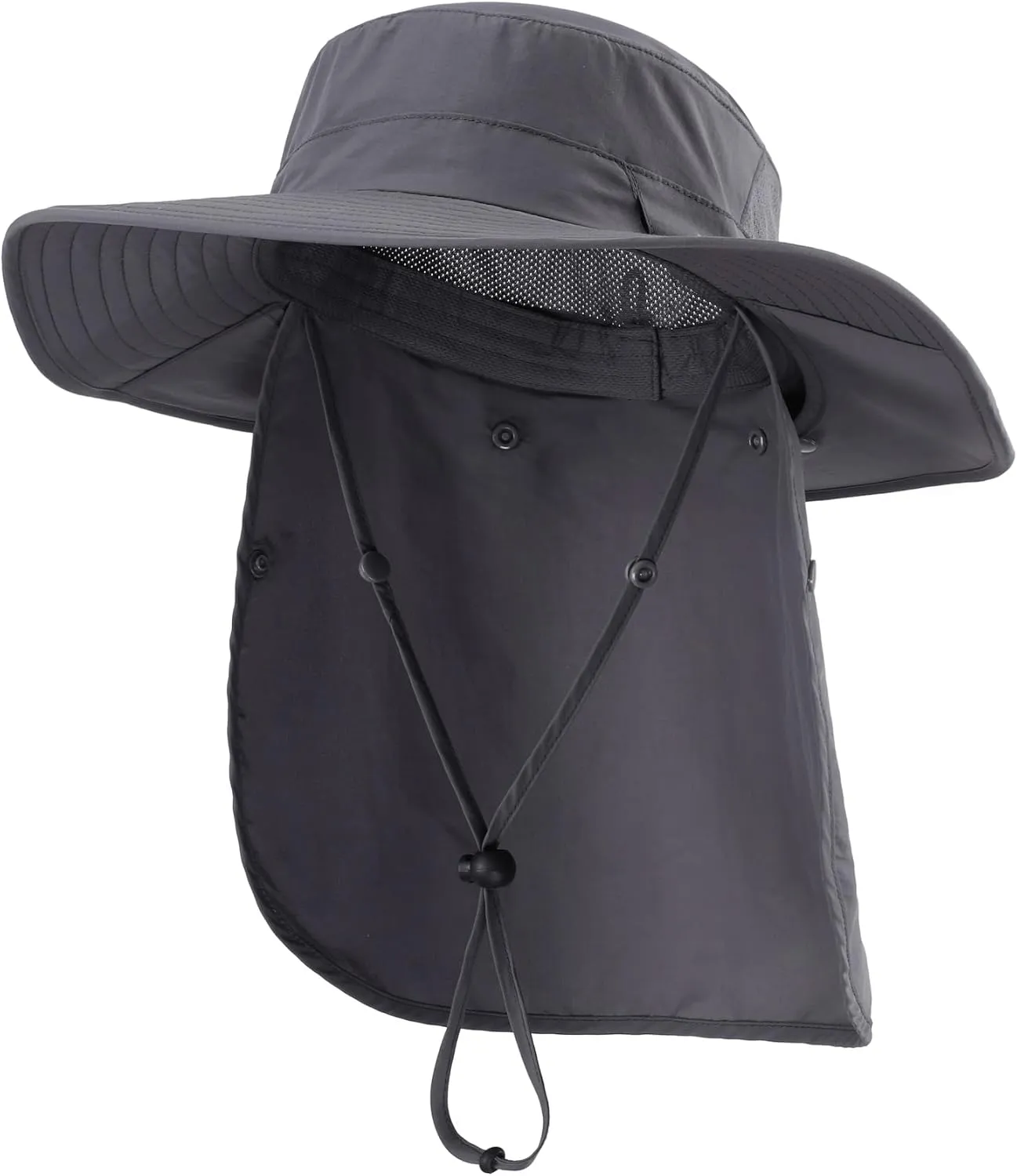 Home Prefer UPF 50  Sun Hats for Men Women Wide Brim Fishing Hat with Neck Flap Summer Safari UV Protection Bucket Hat