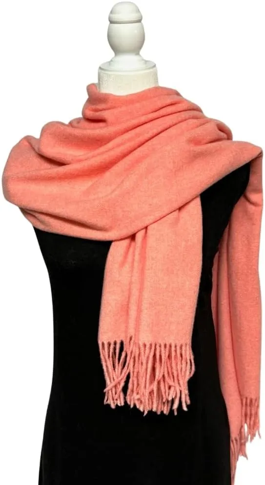 Humble Hilo Soft Wool Scarf or Shawl, Large Winter Wrap Pashmina 74 x 27