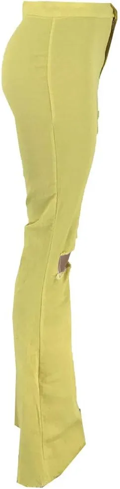 Jeans for Women 2023 Fashion Hole Zipper Wide Leg Pants Boot Cut Pant Jeans Trousers Stretch with Pockets