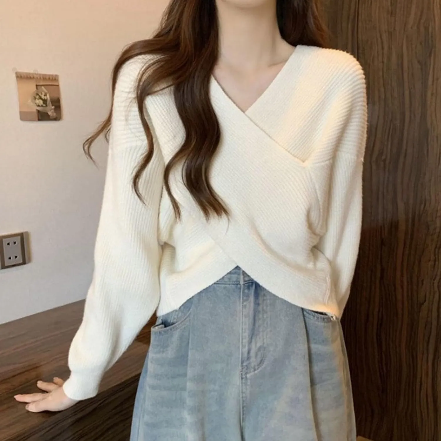 Knitted Scarf with Sleeves for Women Soft Sweater Scarf with Sleeve Fall Winter Warm Scarf Wrap Shawl Scarves