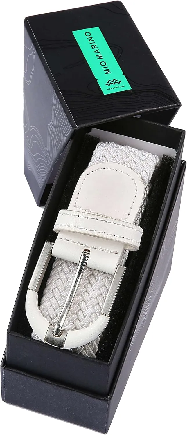 Marino Stretch Belts for Men - Golf Woven Stretch Belt - Gift Box