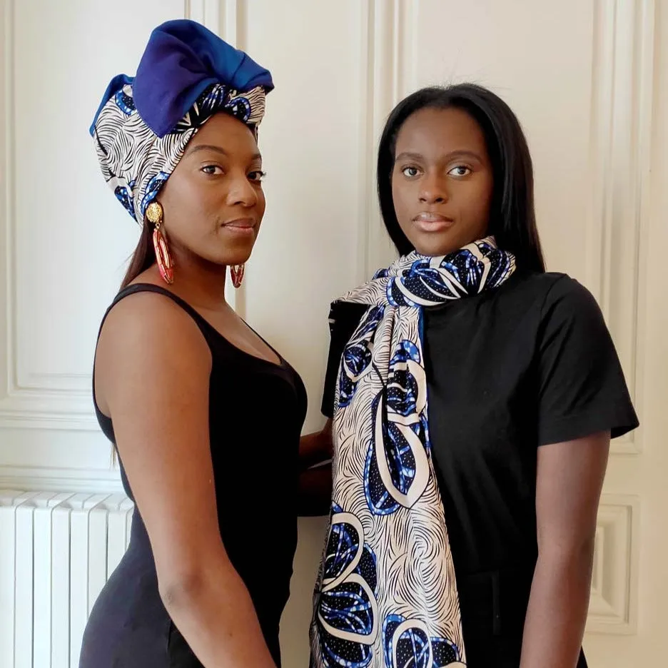 MELI REVERSIBLE SCARF WITH MOROCCAN COTTON