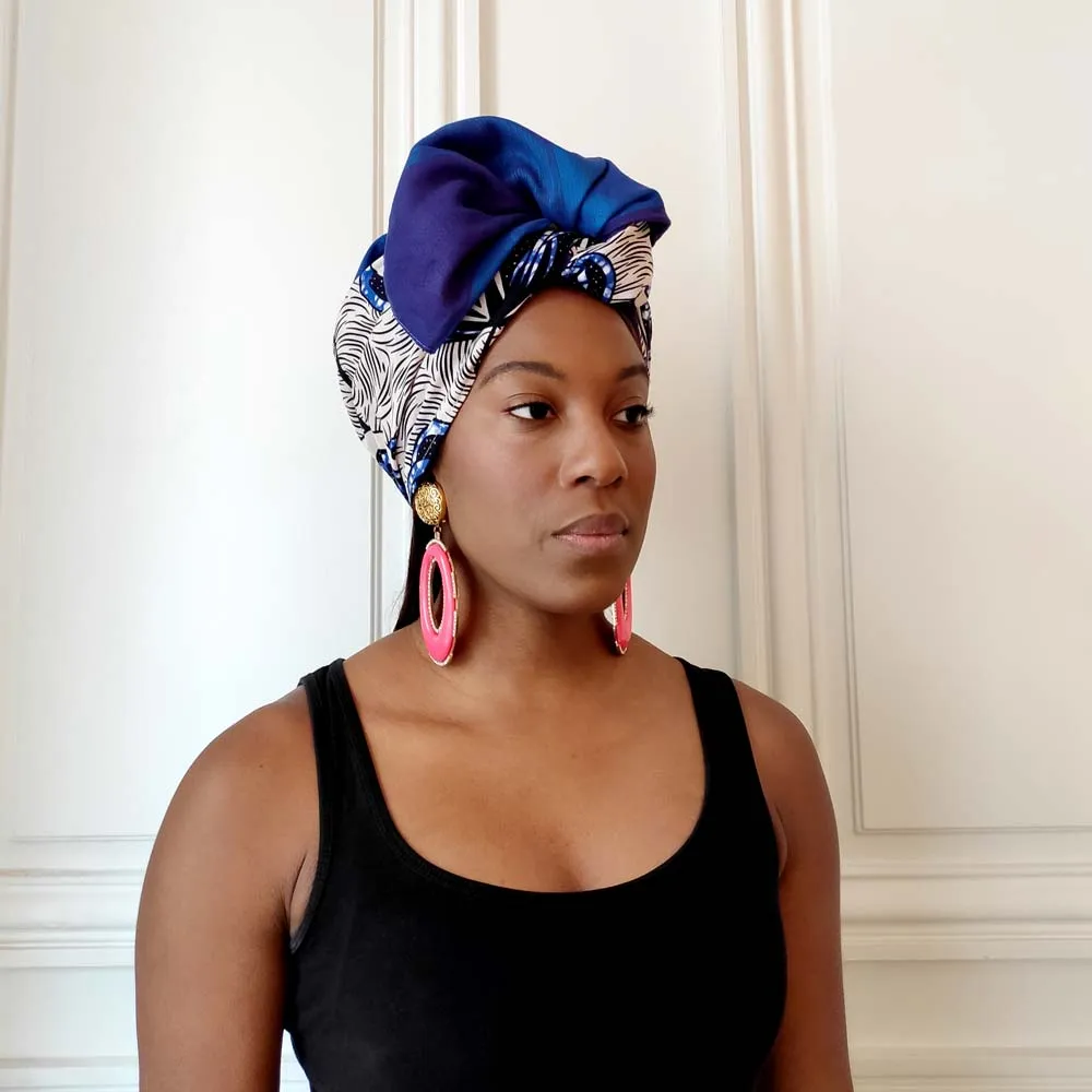 MELI REVERSIBLE SCARF WITH MOROCCAN COTTON