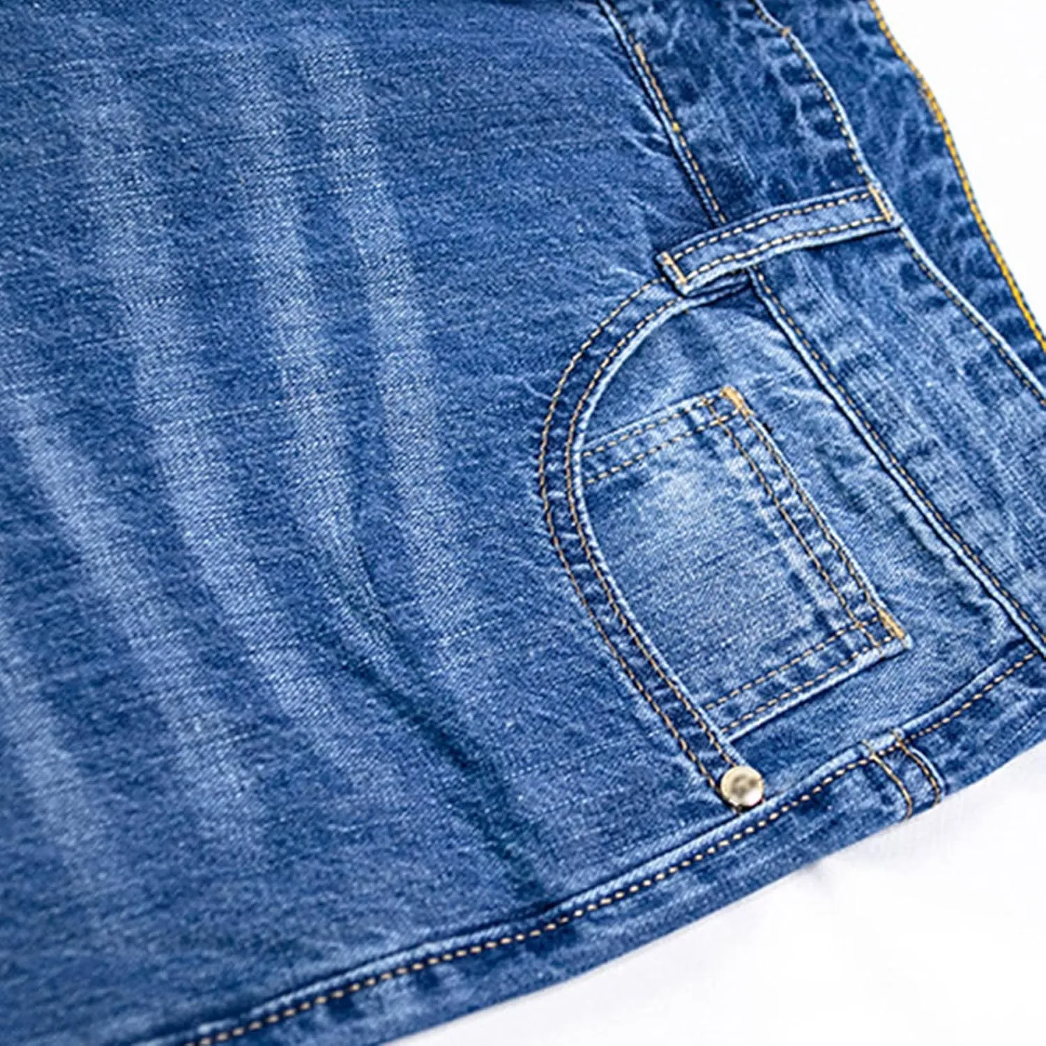 Men's Loose Straight Fit Jean Regular Fit Classic Relaxed Denim Pants Casual Solid Color Washed Jean Trousers