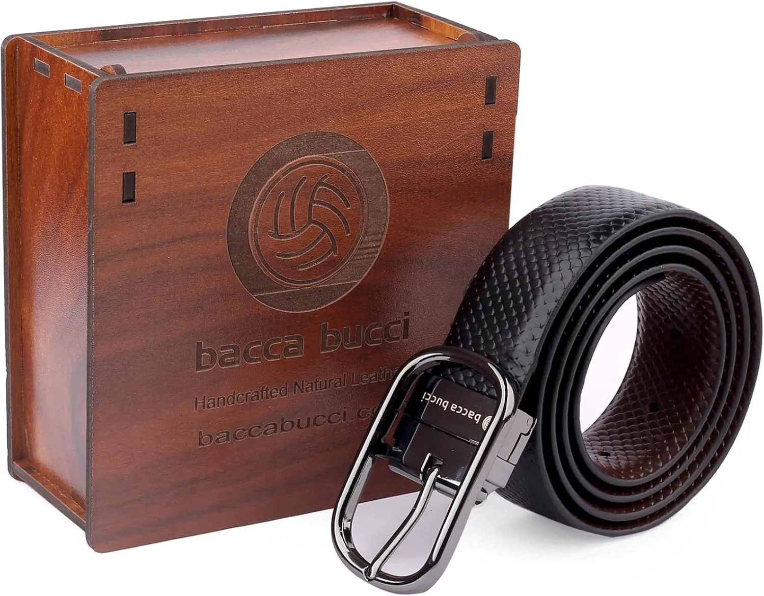 Men's Reversible Classic Dress Belt Italian Top Grain Genuine Leather With Rotating Metal Buckle