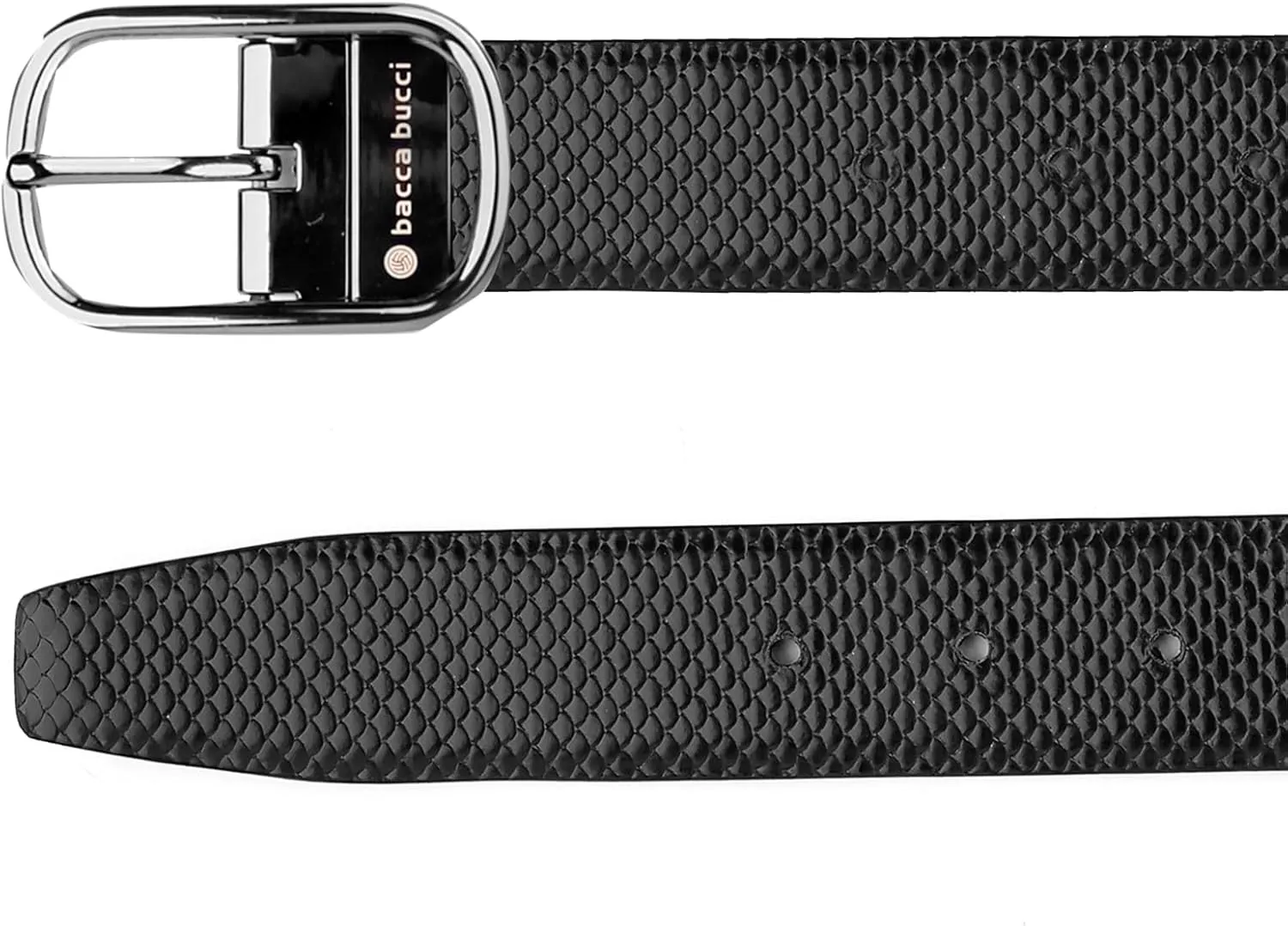 Men's Reversible Classic Dress Belt Italian Top Grain Genuine Leather With Rotating Metal Buckle