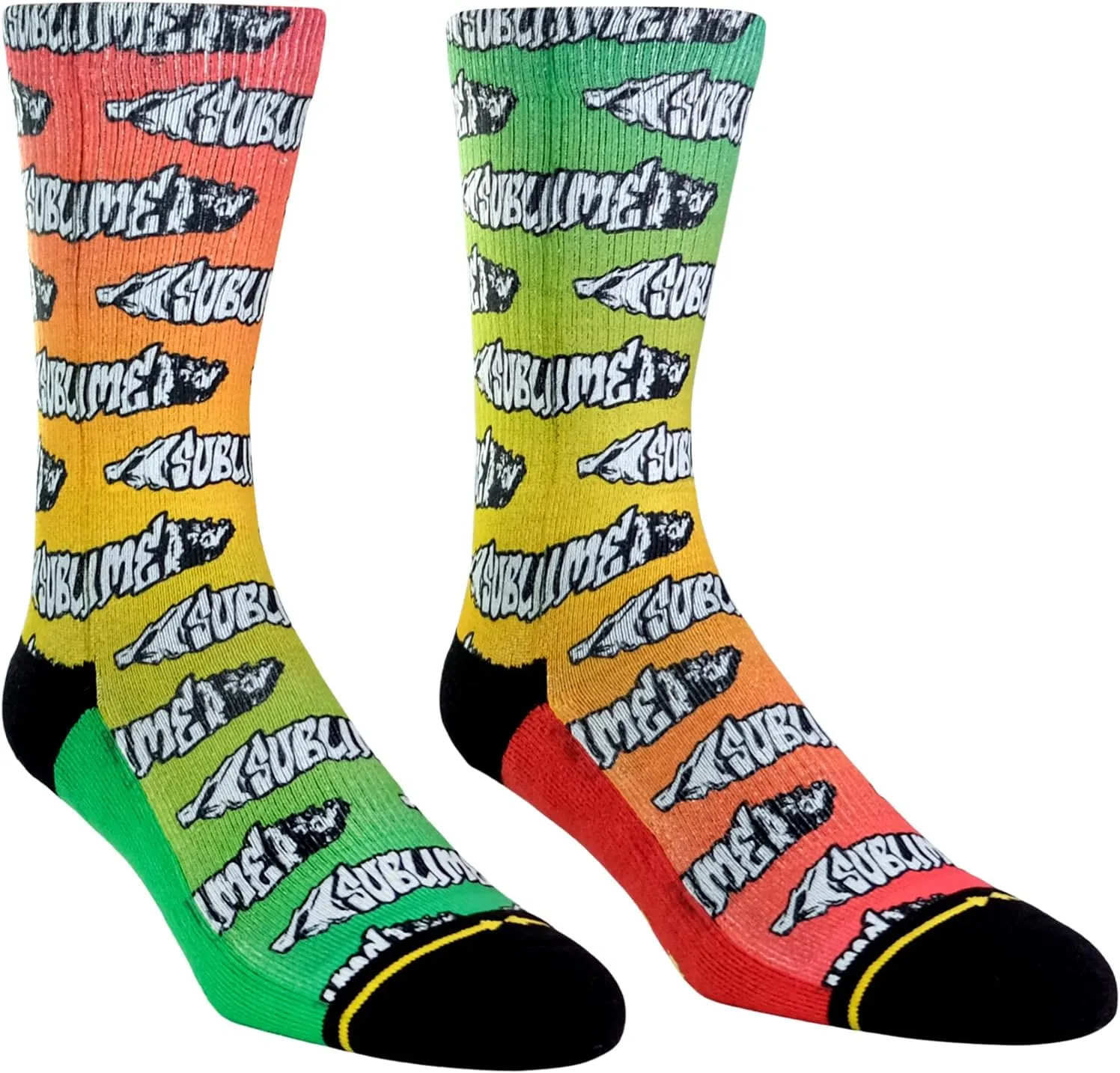 MERGE4 Sublime Joint Crew Socks for Men and Women With Padded Soles Elastic Arch Support Cushioned and Comfy