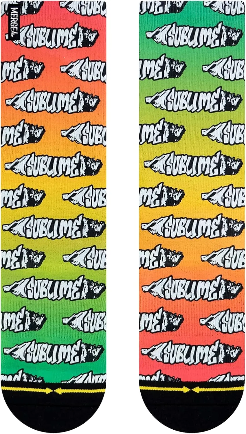MERGE4 Sublime Joint Crew Socks for Men and Women With Padded Soles Elastic Arch Support Cushioned and Comfy