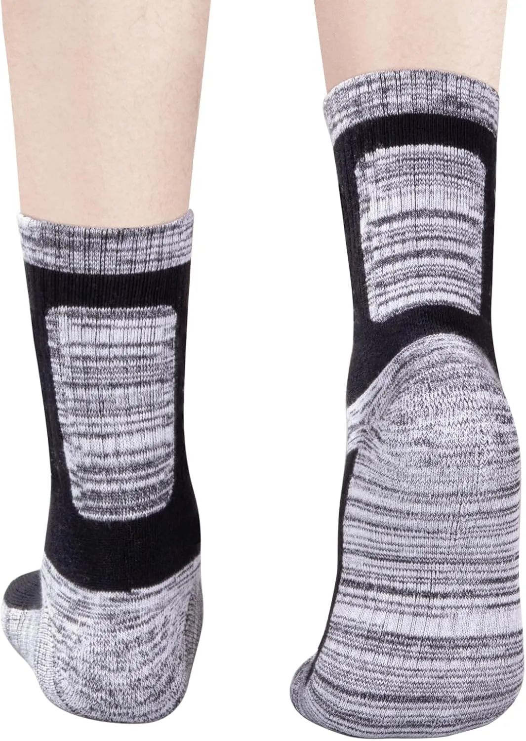 Moisture Wicking Casual Thick Cotton Socks Work Socks For Men, Anti-Odor Outdoor Hiking Athletic Cushioned Crew Socks