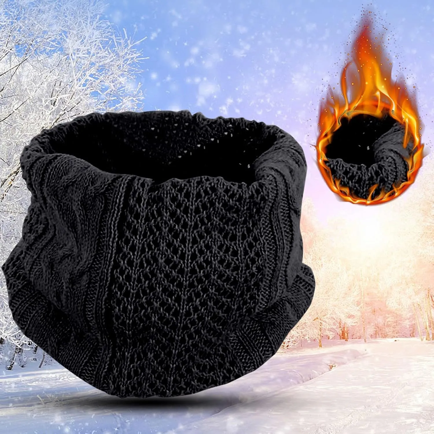 Neck Warmer Fleece Lined Neck Gaiters for Men Women for cold weather Winter Outdoor Sports, Ski Mask Scarf