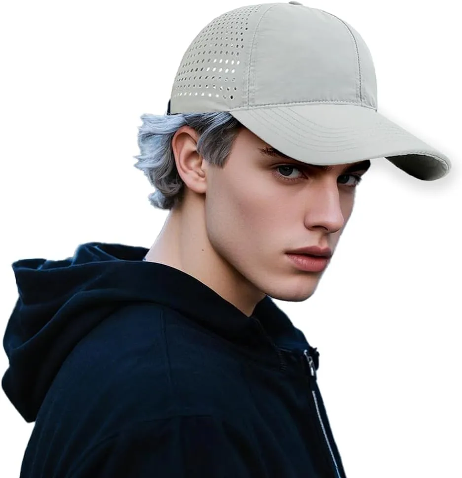 Quick Dry Baseball Cap for Men Women Adjustable Mesh Breathable UPF50  Outdoor Sports Snapback Golf Cap
