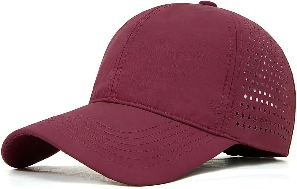 Quick Dry Baseball Cap for Men Women Adjustable Mesh Breathable UPF50  Outdoor Sports Snapback Golf Cap