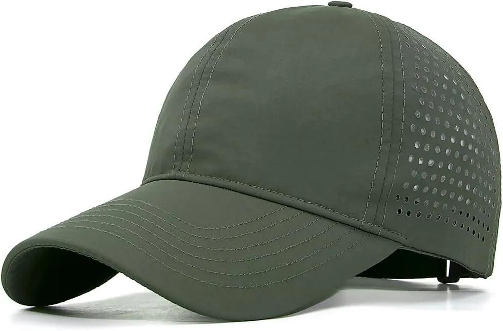 Quick Dry Baseball Cap for Men Women Adjustable Mesh Breathable UPF50  Outdoor Sports Snapback Golf Cap