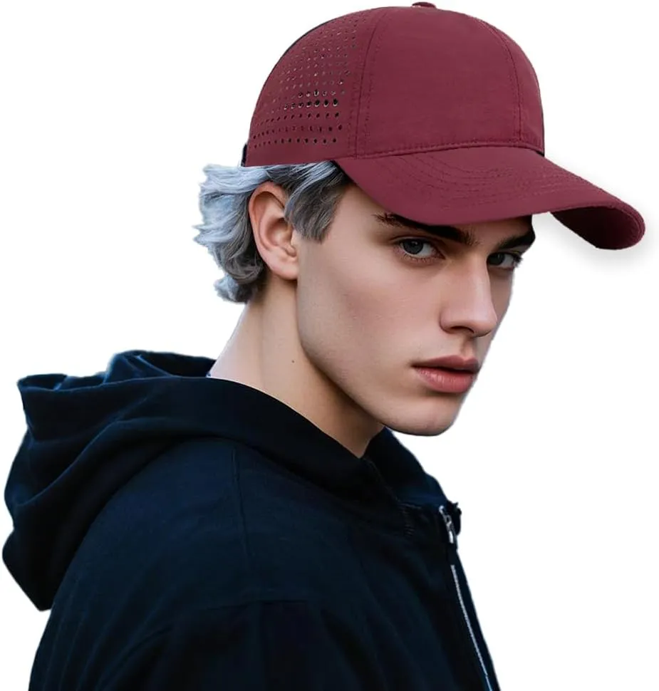 Quick Dry Baseball Cap for Men Women Adjustable Mesh Breathable UPF50  Outdoor Sports Snapback Golf Cap