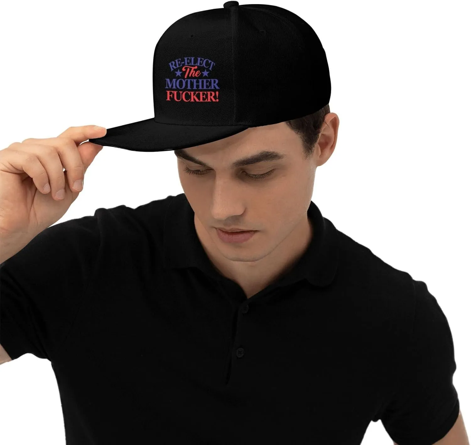 Re Elect That Motherfucker Snapback Hat Hip Hop Style Flat Bill Brim Hats Baseball Cap Black