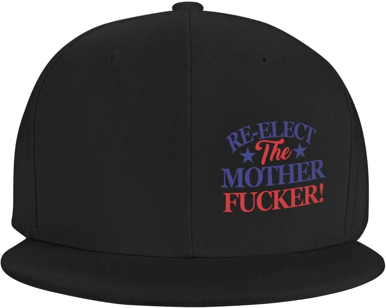 Re Elect That Motherfucker Snapback Hat Hip Hop Style Flat Bill Brim Hats Baseball Cap Black