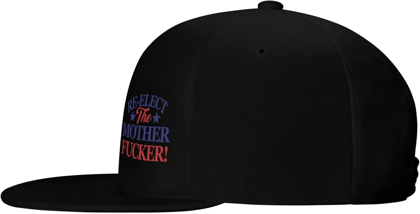 Re Elect That Motherfucker Snapback Hat Hip Hop Style Flat Bill Brim Hats Baseball Cap Black