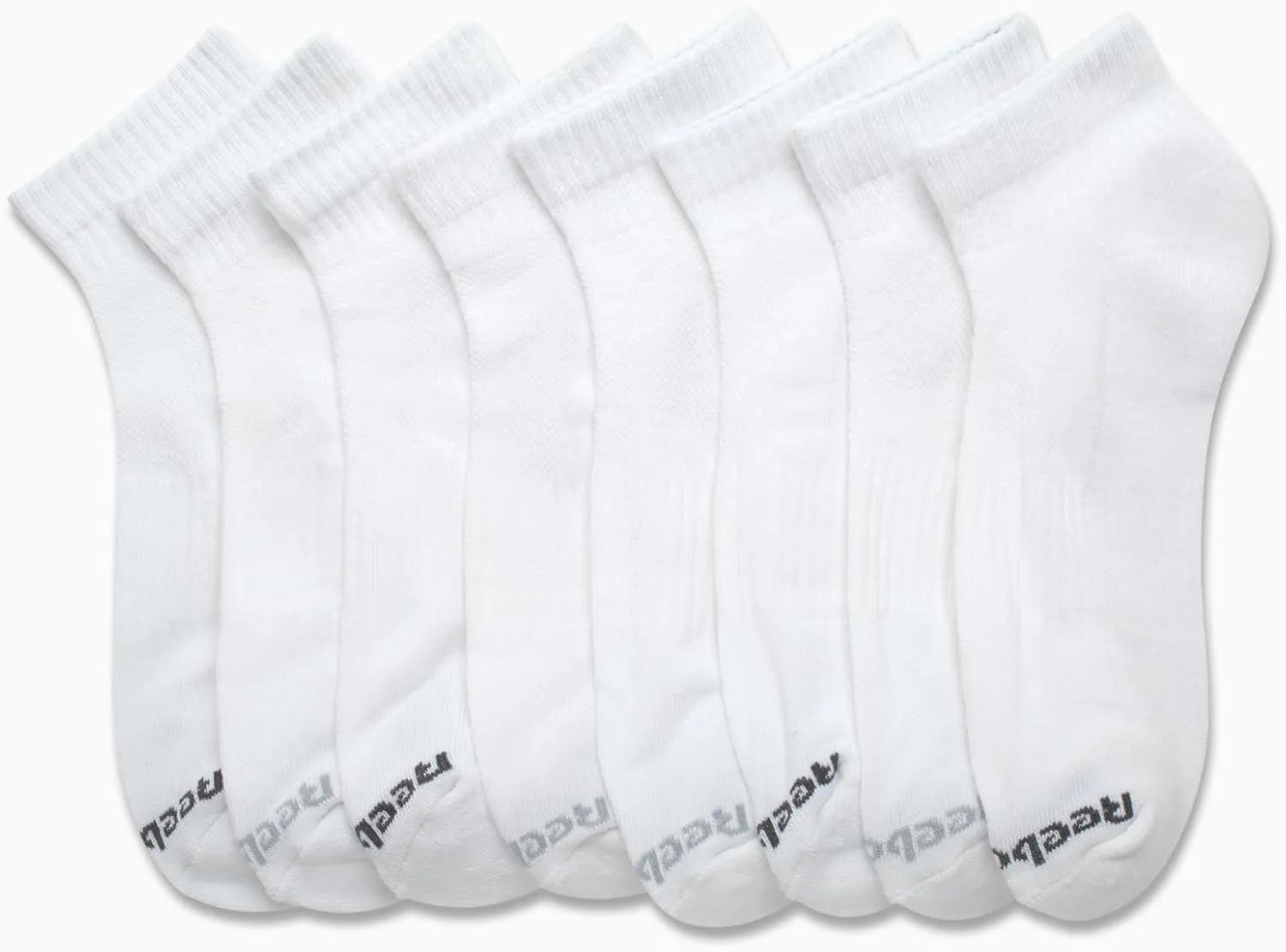 Reebok Men's Quarter Socks - 8 Pack Performance Arch Support Socks - Cushioned Athletic Socks for Men (Shoe Size: 6-12.5)