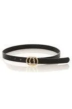 Skinny Belt w/ Gold Double 'O'