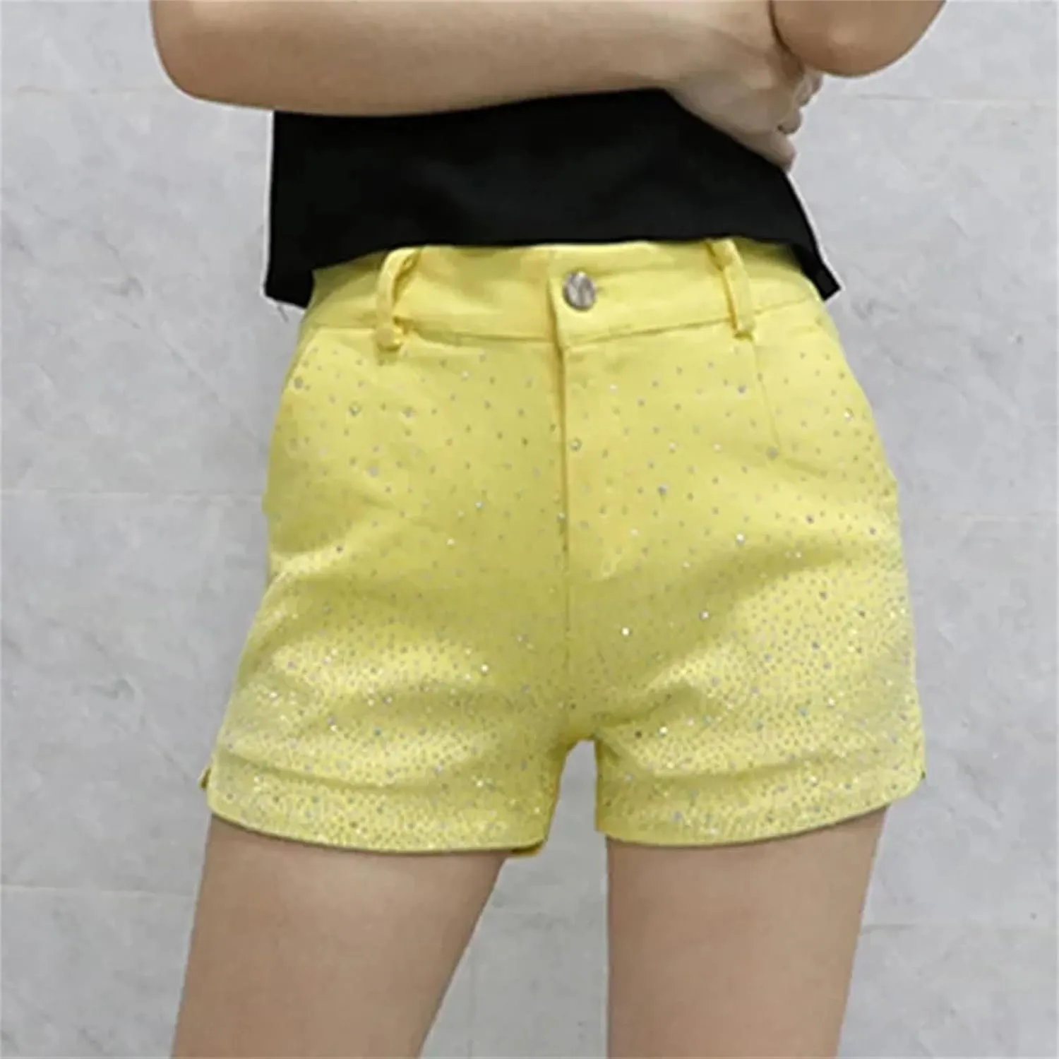 Spring Summer Patchwork Denim Shorts Women Asymmetric Design Edgy Streetwear Vintage Aesthetic