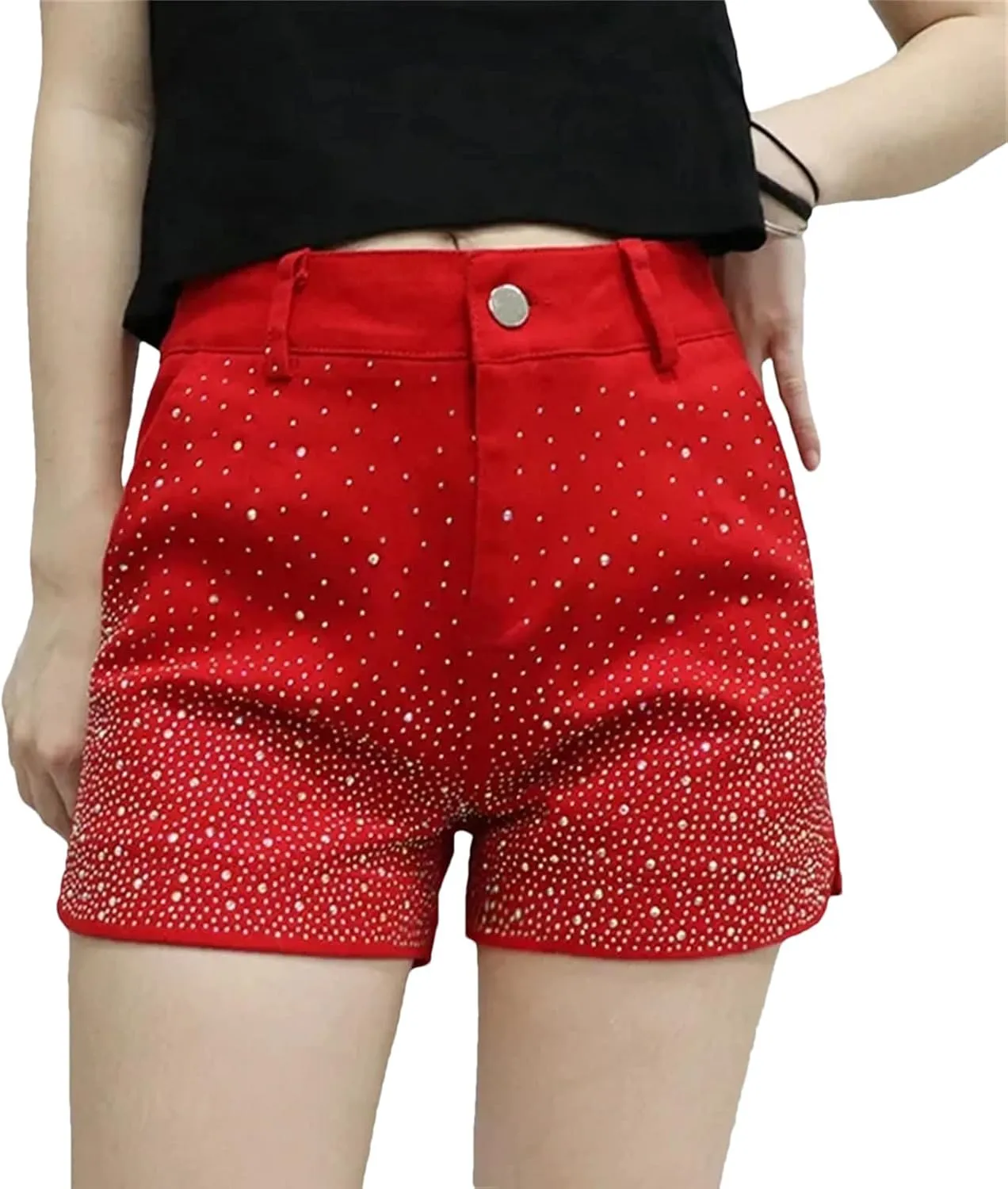 Spring Summer Patchwork Denim Shorts Women Asymmetric Design Edgy Streetwear Vintage Aesthetic