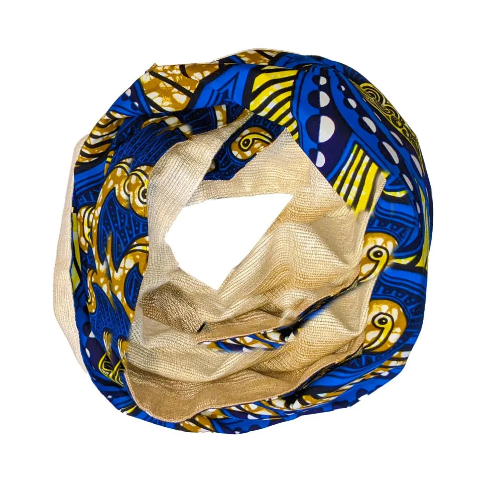 STACIA REVERSIBLE SCARF WITH MOROCCAN COTTON