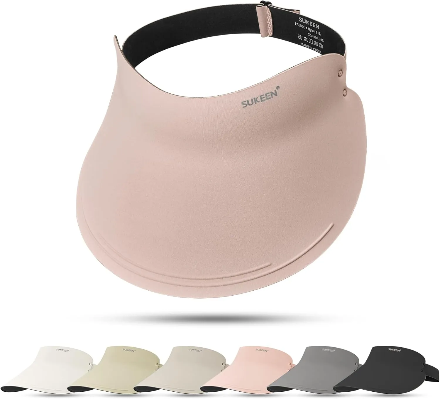 Sukeen Wide Brim Sun Visor Hat for Women Men,UPF50  Seamless Sun Hats Foldable Ponytail Beach Hats for Daily Outdoor Sport